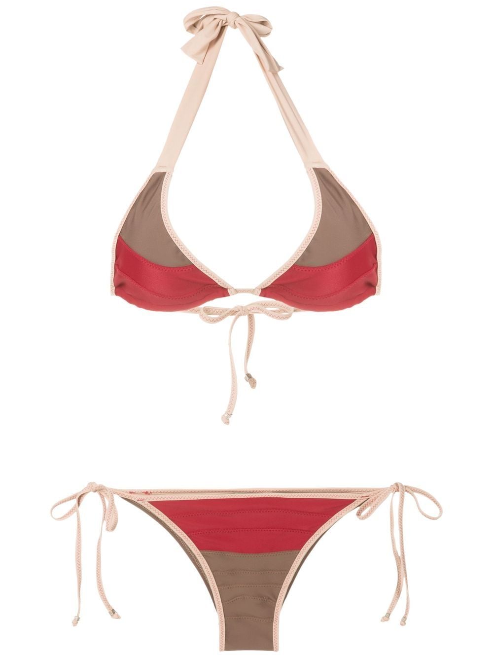 Amir Slama Bikini in Colour-Block-Optik - Nude von Amir Slama