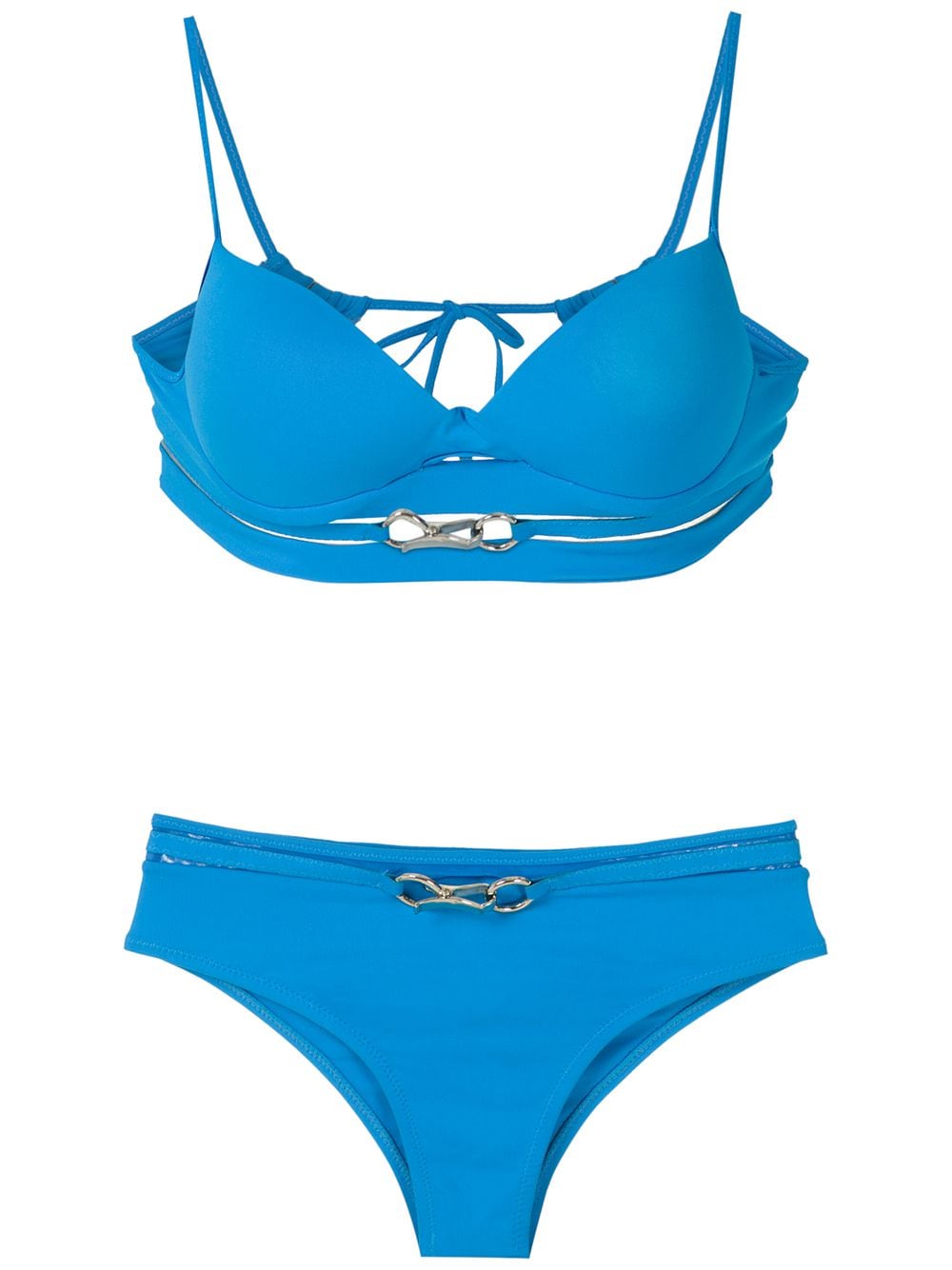 Amir Slama Bikini mit Metallic-Effekt - Blau von Amir Slama