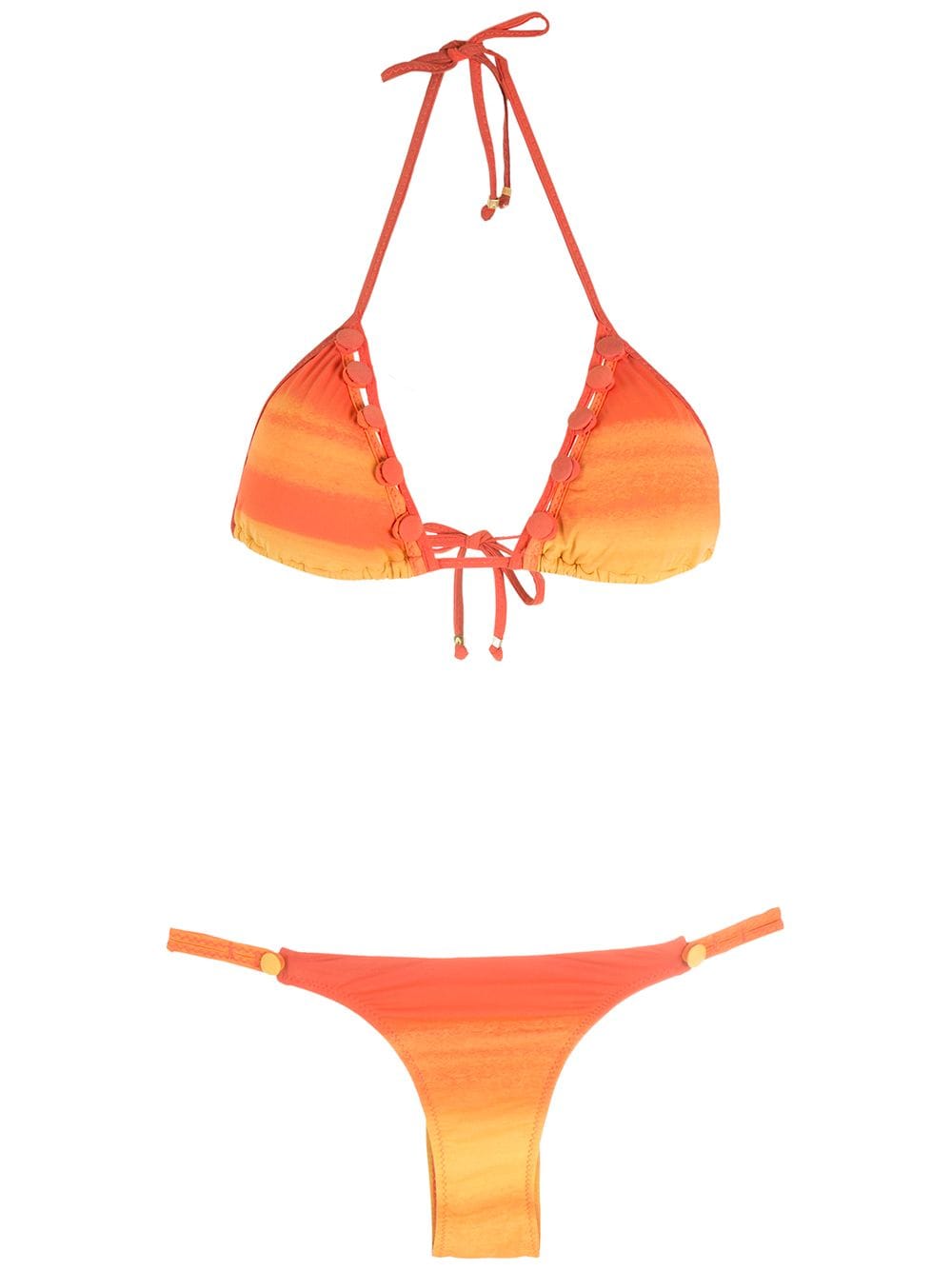 Amir Slama Bikini mit Ombré-Streifen - Orange von Amir Slama