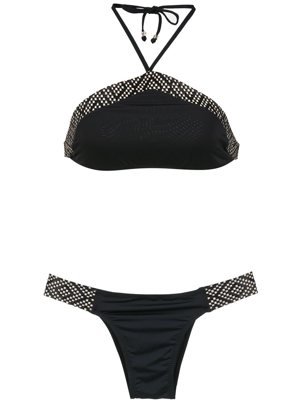 Amir Slama Bikini mit Print - Schwarz von Amir Slama