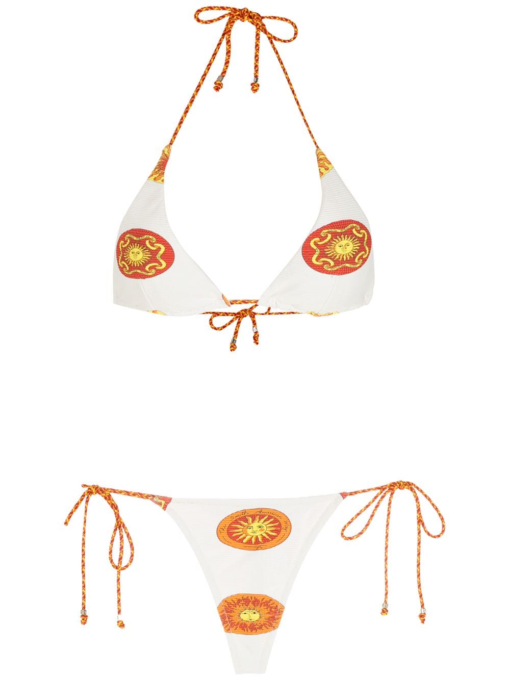 Amir Slama Bikini mit Print - Weiß von Amir Slama