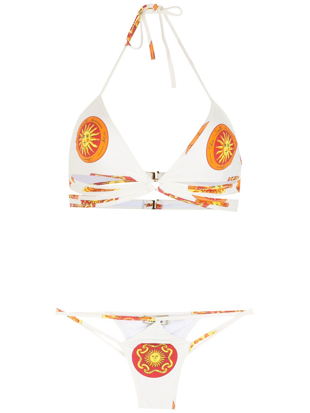 Amir Slama Bikini mit Print - Weiß von Amir Slama