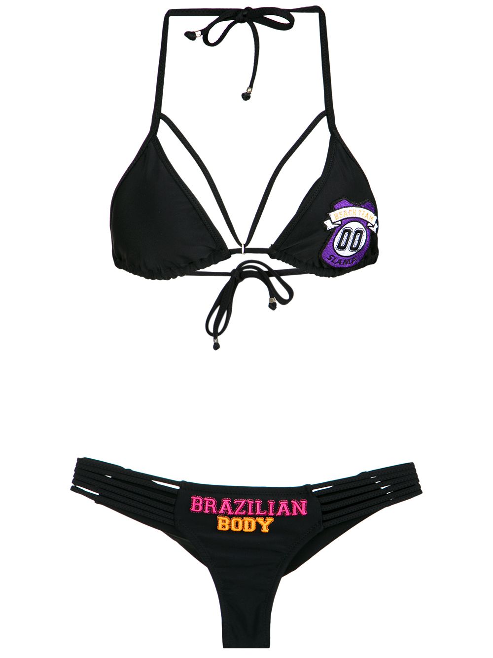 Amir Slama Bikini mit Stickerei - PRETO von Amir Slama