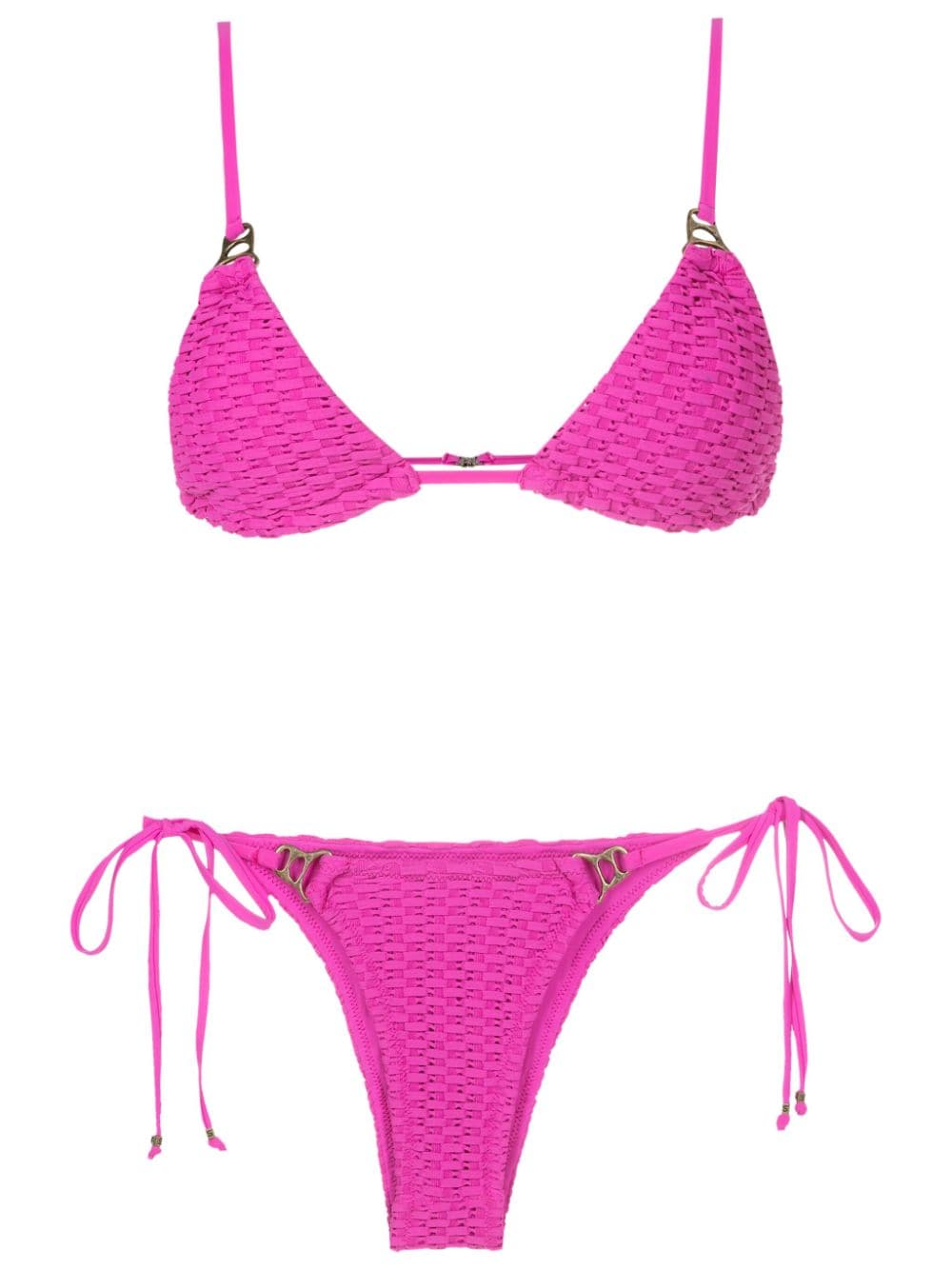 Amir Slama Bikini mit Webmuster - Rosa von Amir Slama