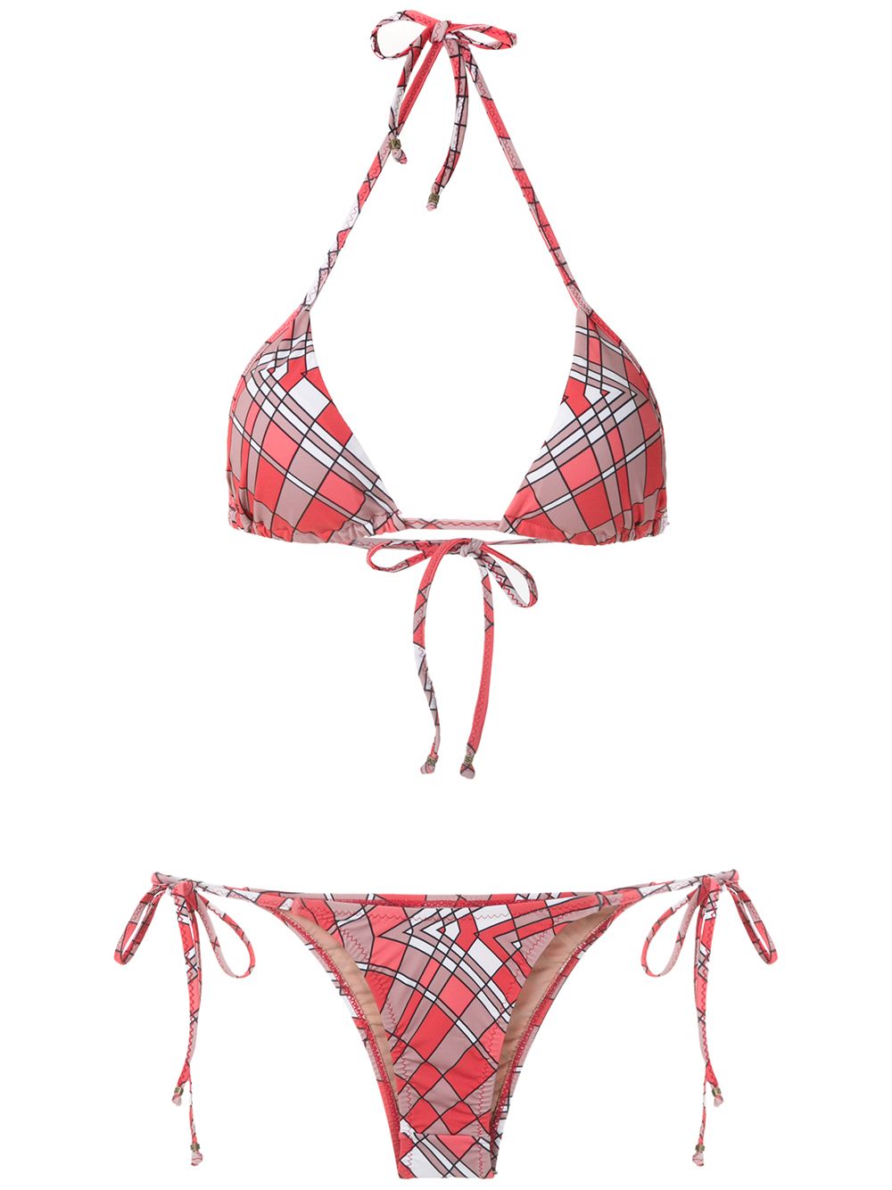 Amir Slama Bikini mit geometrischem Print - Rot von Amir Slama