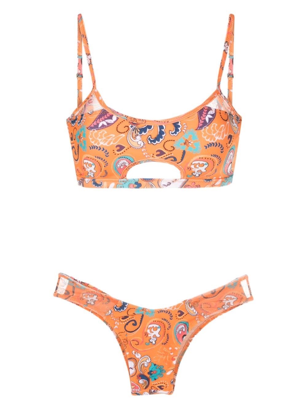 Amir Slama Bikini mit grafischem Print - Orange von Amir Slama