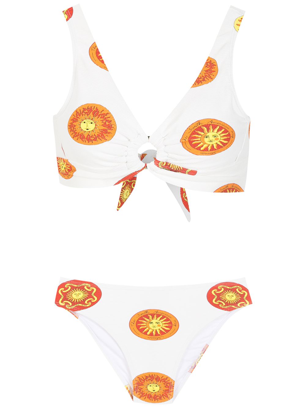 Amir Slama Bikini mit grafischem Print - Weiß von Amir Slama