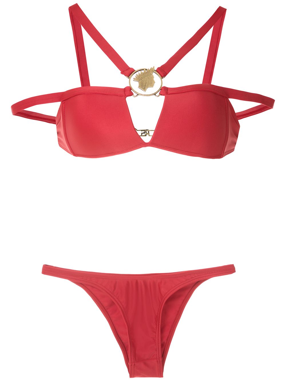 Amir Slama Bikini mit Metallic-Effekt - Rot von Amir Slama