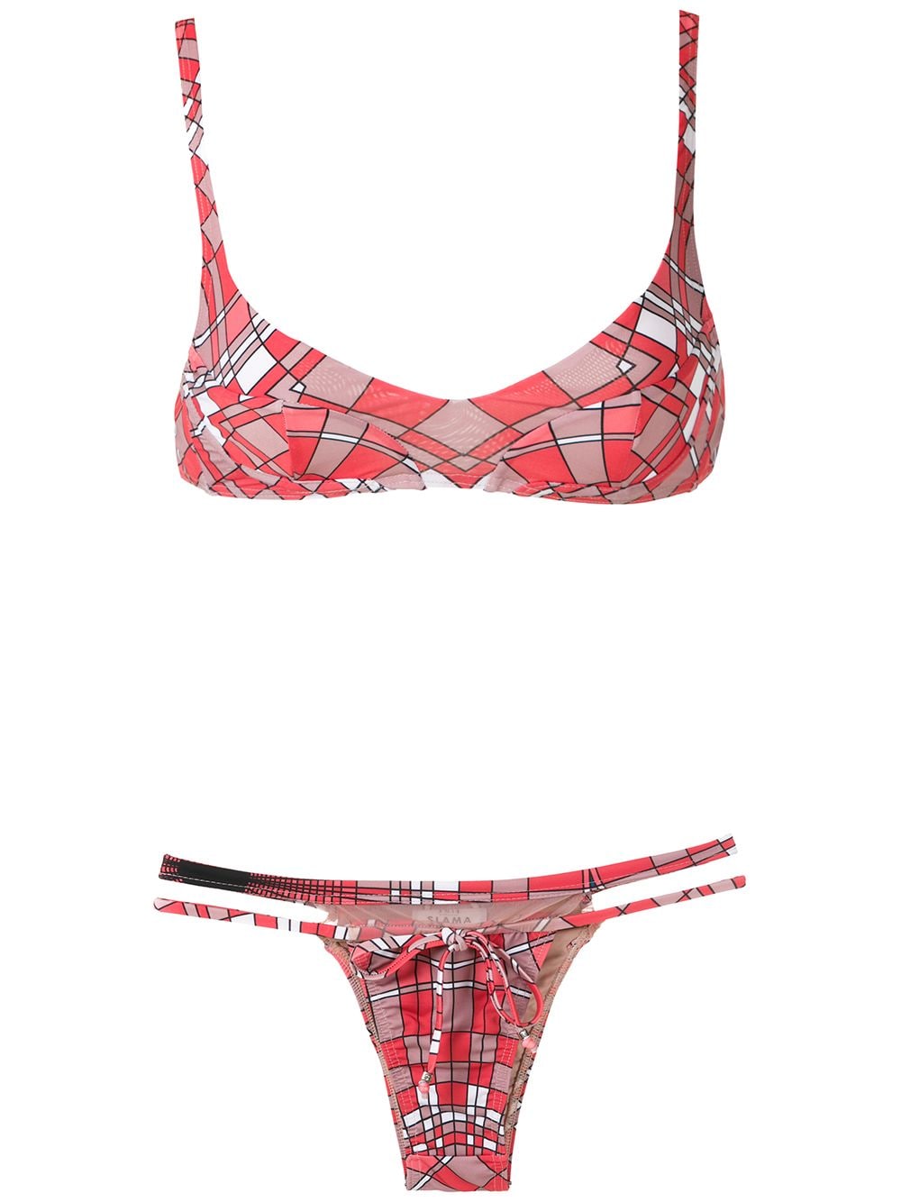 Amir Slama Bikini mit geometrischem Print - Rot von Amir Slama