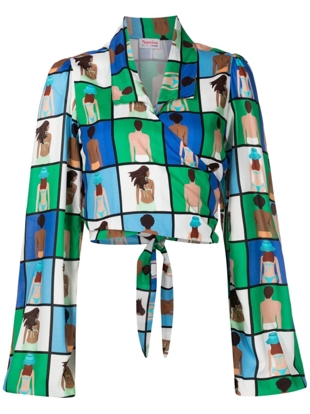Amir Slama Bluse mit Illustration-Print - Mehrfarbig Amir Slama Bluse mit Illustration-Print - Mehrfarbig von Amir Slama