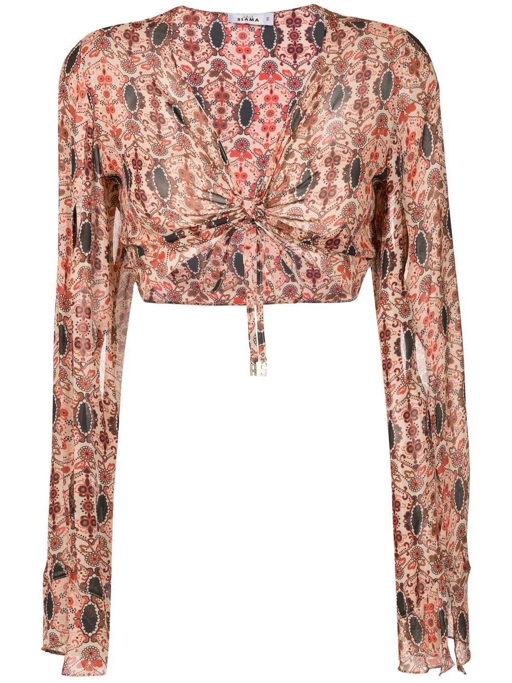 Amir Slama Cropped-Bluse mit Blumen-Print - Mehrfarbig von Amir Slama