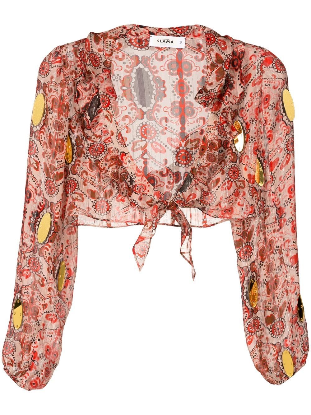 Amir Slama Cropped-Bluse mit Blumen-Print - Mehrfarbig von Amir Slama