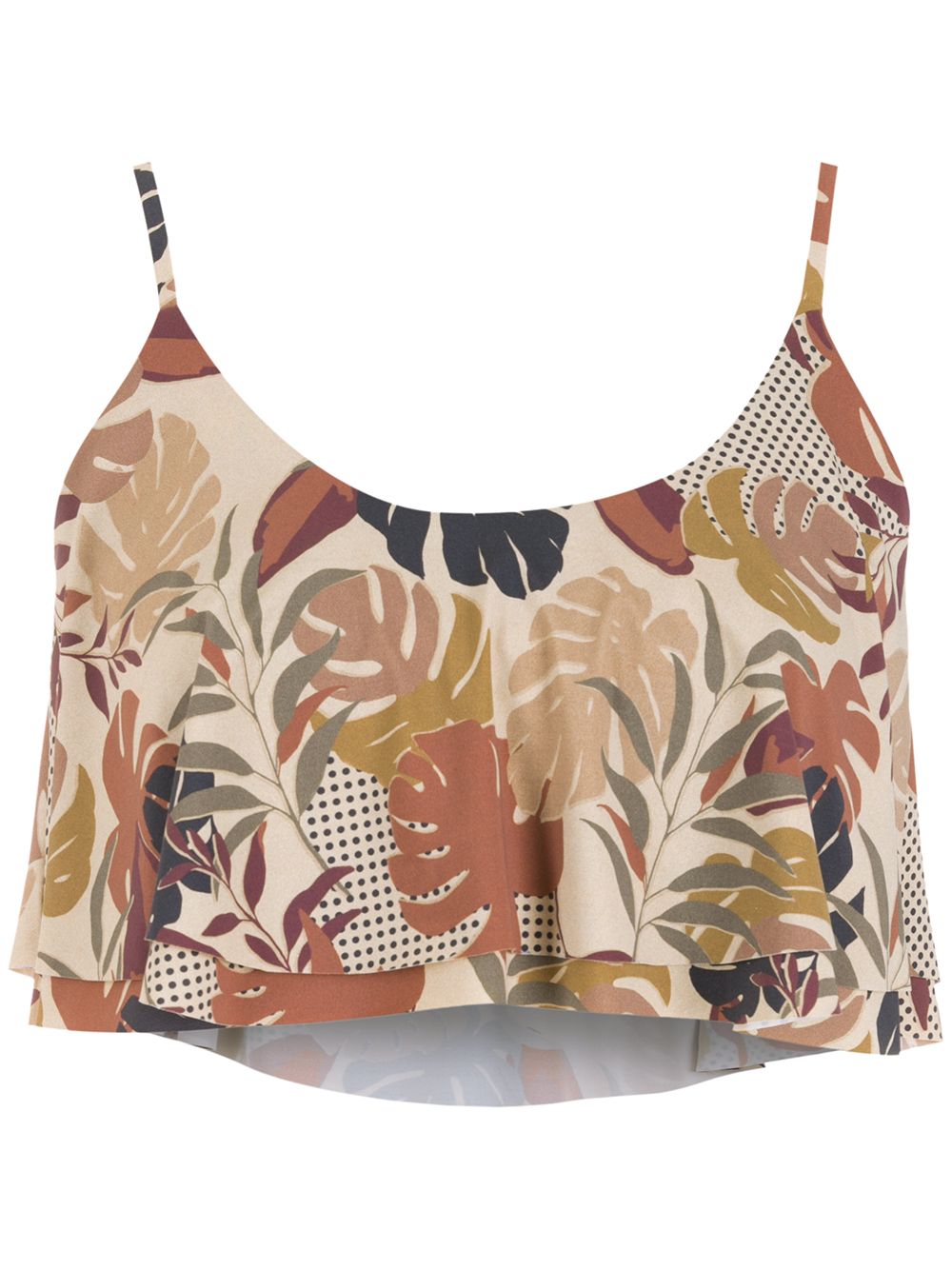 Amir Slama Cropped-Top mit Palmblatt-Print - Nude von Amir Slama