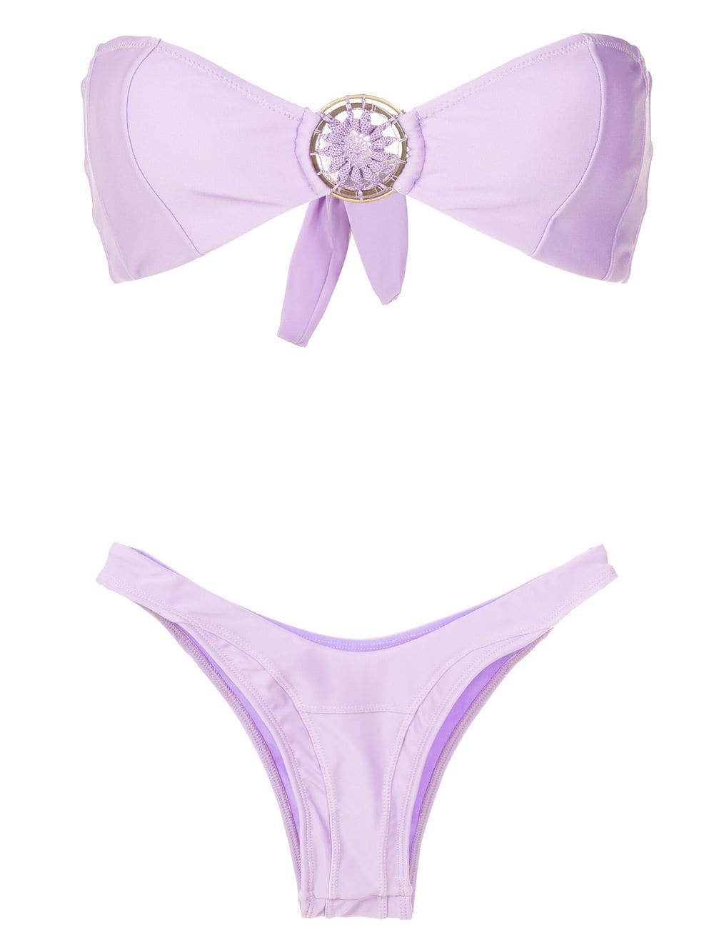 Amir Slama Gehäkelter Bandeau-Bikini - Violett von Amir Slama