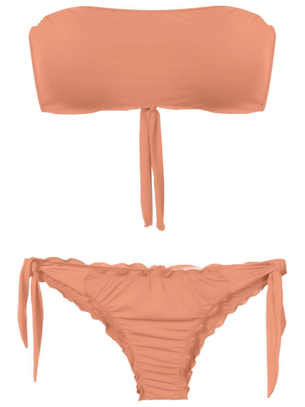 Amir Slama Geraffter Bandeau-Bikini - Nude von Amir Slama