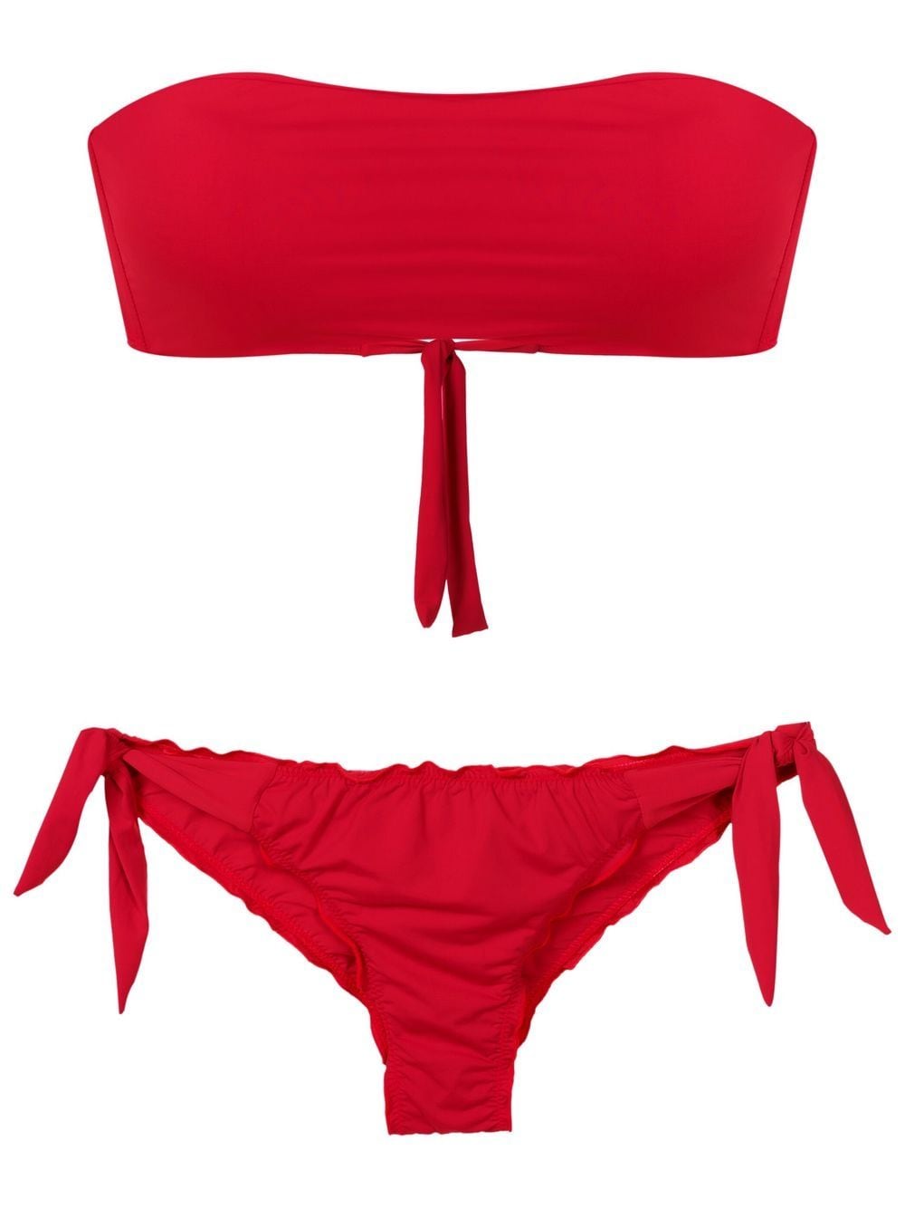 Amir Slama Geraffter Bandeau-Bikini - Rot von Amir Slama