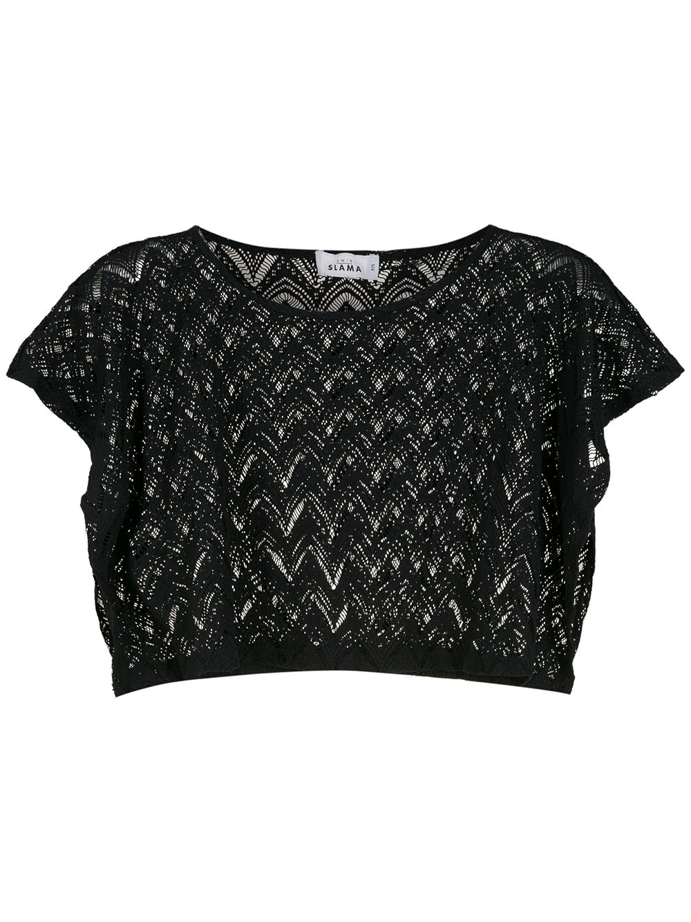 Amir Slama Gestricktes Cropped-Top - Schwarz von Amir Slama