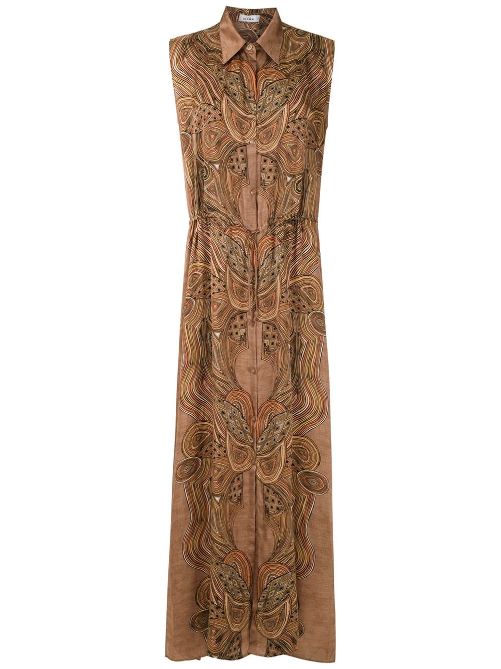 Amir Slama Hemdkleid mit Paisley-Print - Braun von Amir Slama