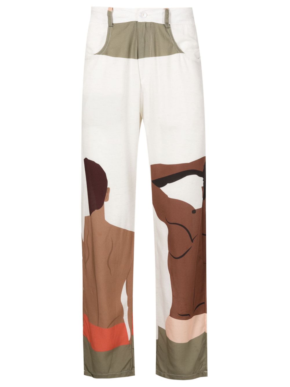 Amir Slama Hose mit grafischem Print - Nude von Amir Slama