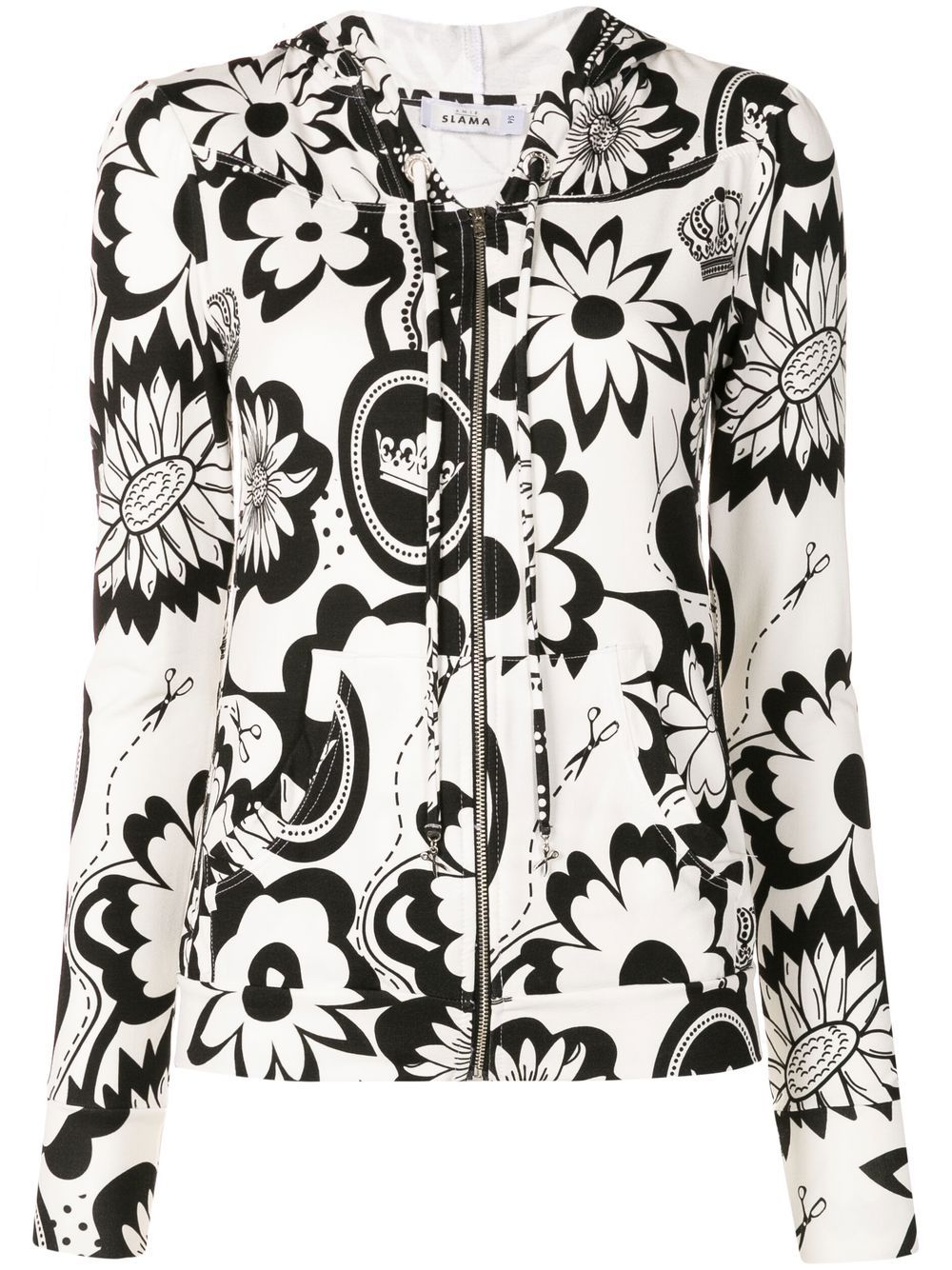 Amir Slama Jacke mit Blumen-Print - Weiß von Amir Slama