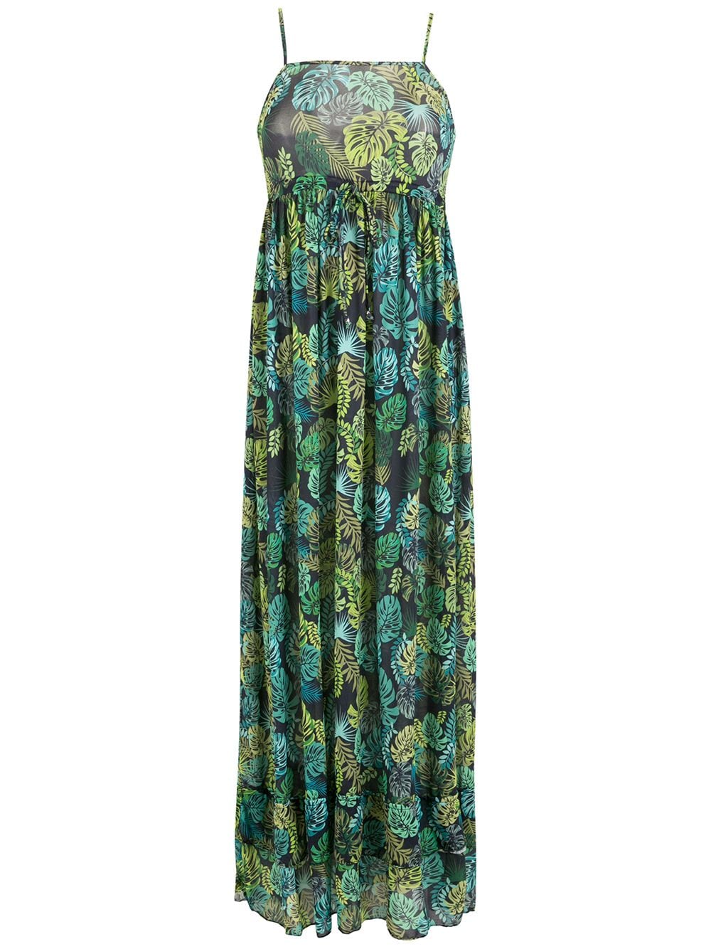 Amir Slama Maxi-Strandkleid mit tropischem Print - Grün von Amir Slama