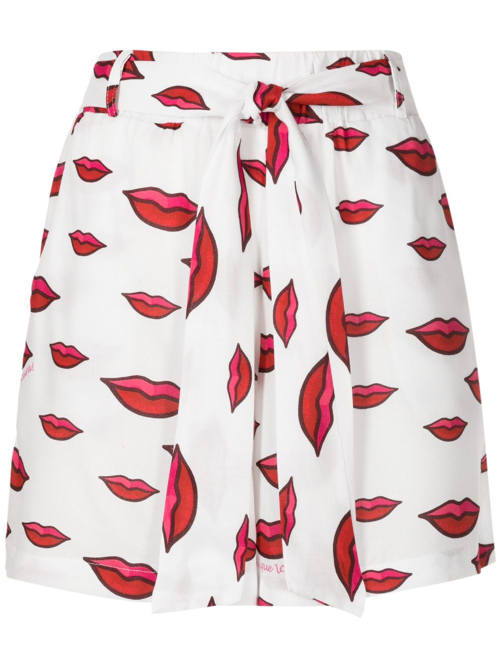 Amir Slama Shorts mit Lippen-Print - Weiß von Amir Slama