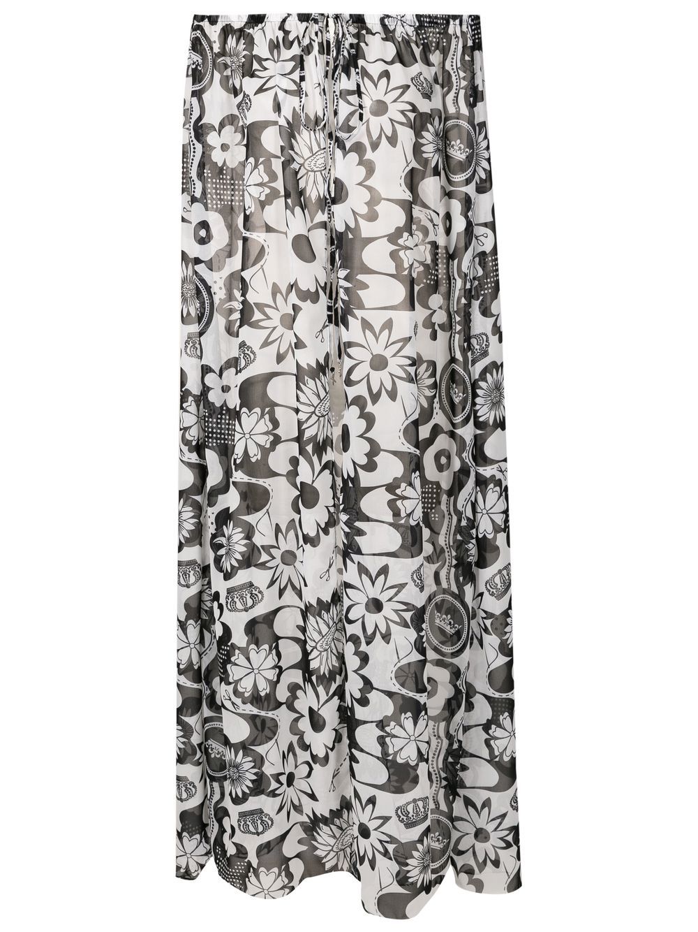 Amir Slama Strandkleid mit Blumen-Print - Weiß von Amir Slama