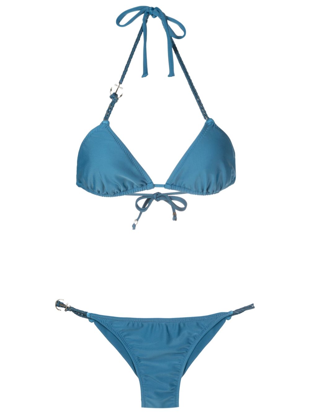 Amir Slama Triangel-Bikini mit Anker - Blau von Amir Slama