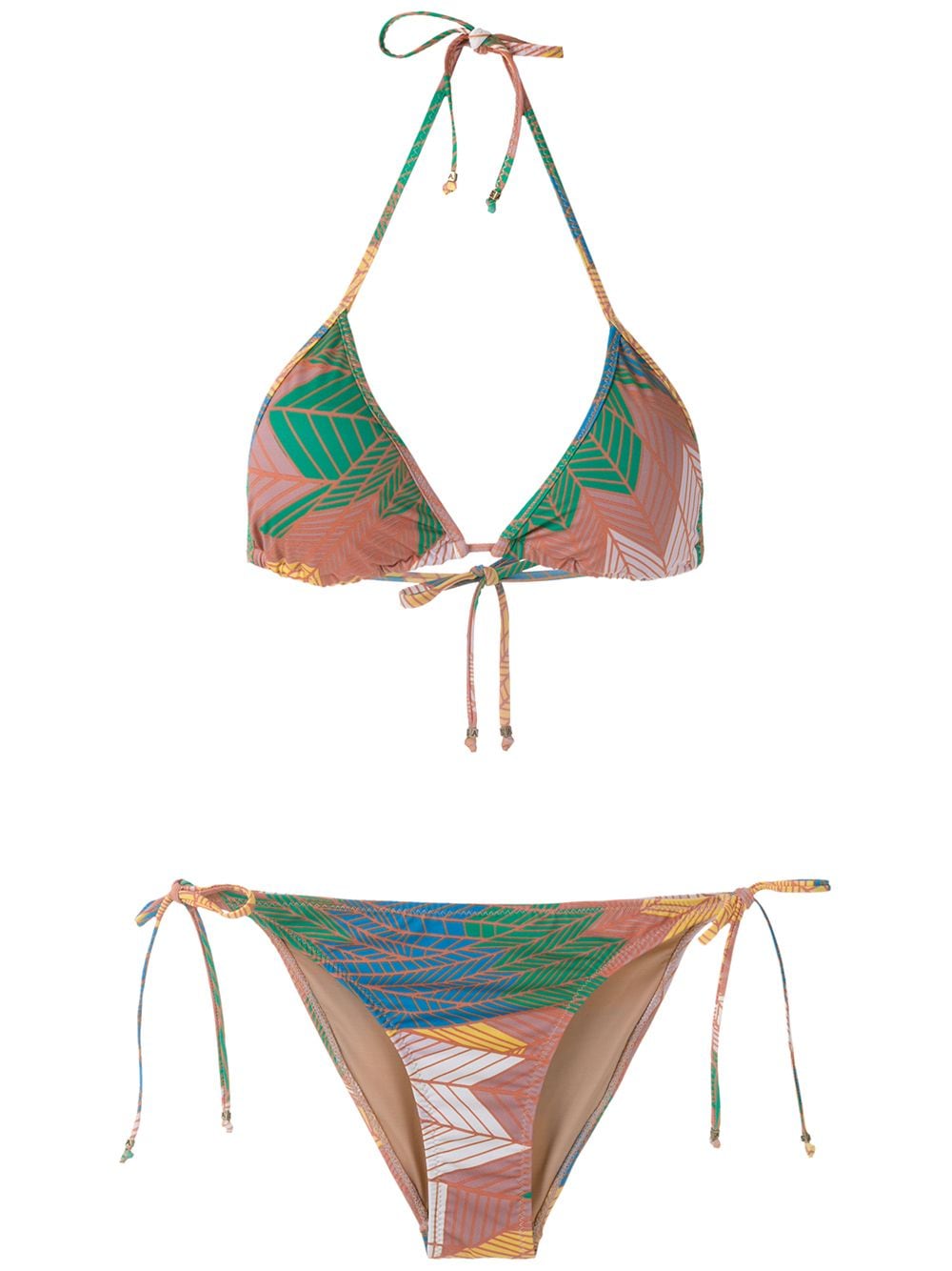 Amir Slama Triangel-Bikini mit Print - Mehrfarbig von Amir Slama