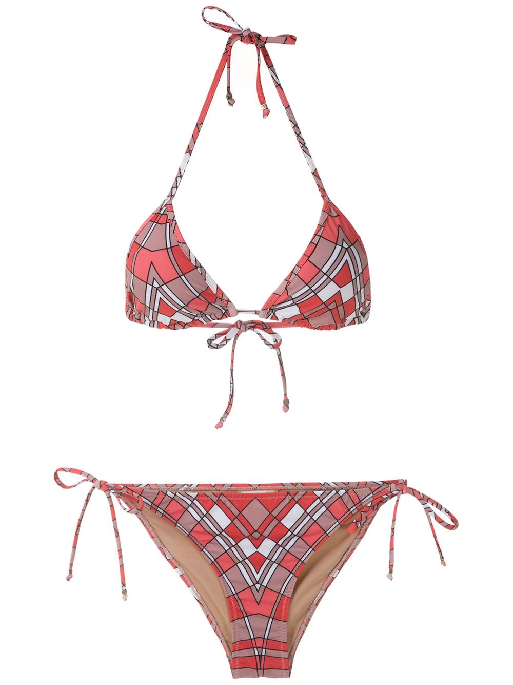 Amir Slama Triangel-Bikini mit Print - Rot von Amir Slama