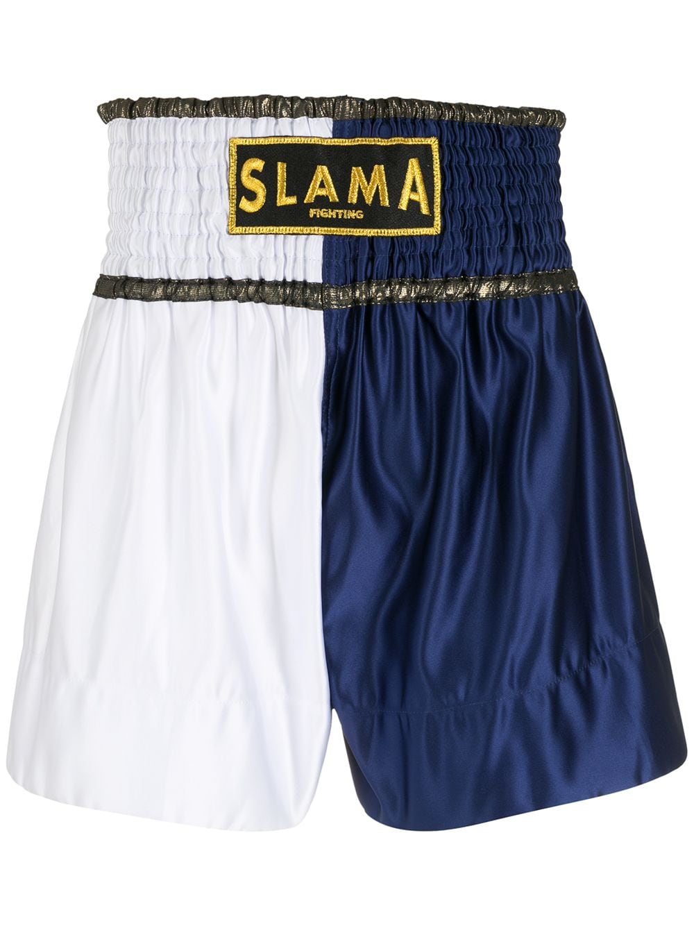 Amir Slama Luta Shorts mit Logo - Blau von Amir Slama