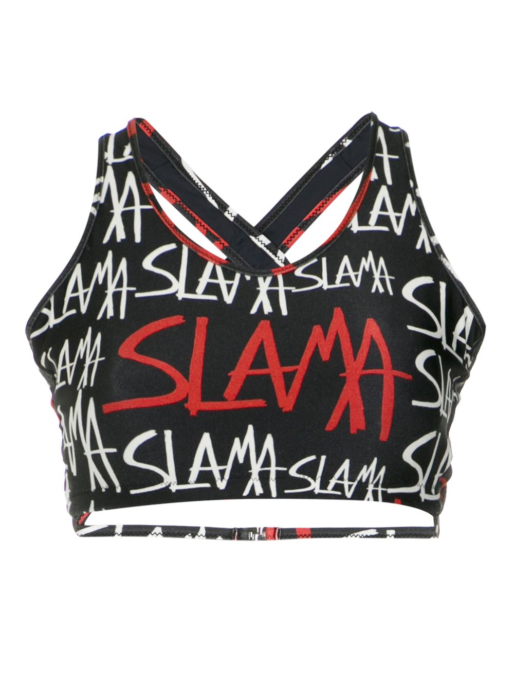 Amir Slama logo-print bikini top - Schwarz von Amir Slama