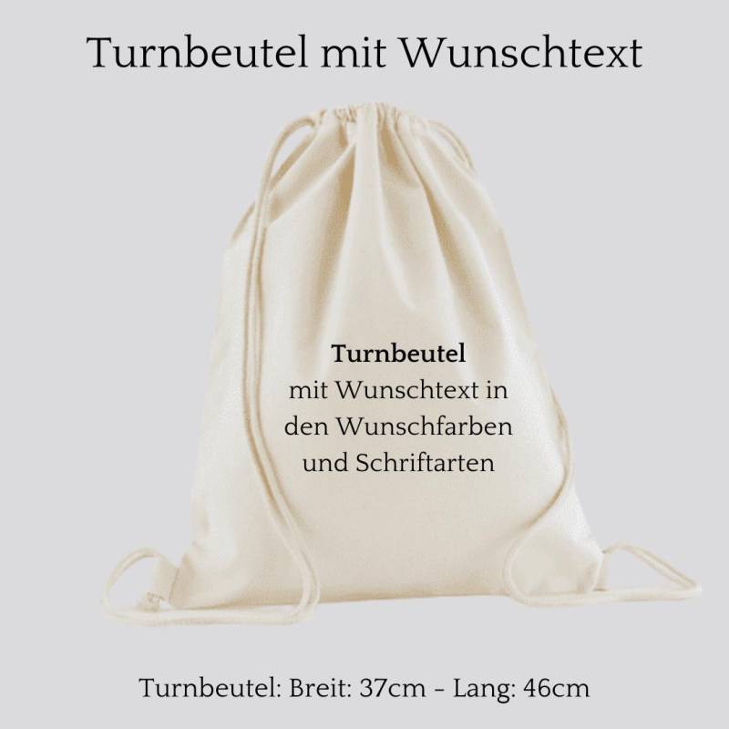 Turnbeutel Personalisiert Mit Wunschtext Wunschfarbe | Geschenk Frau Kind Individuell Bedruckt Geschenkidee Jute Beutel von AmisPlotterei