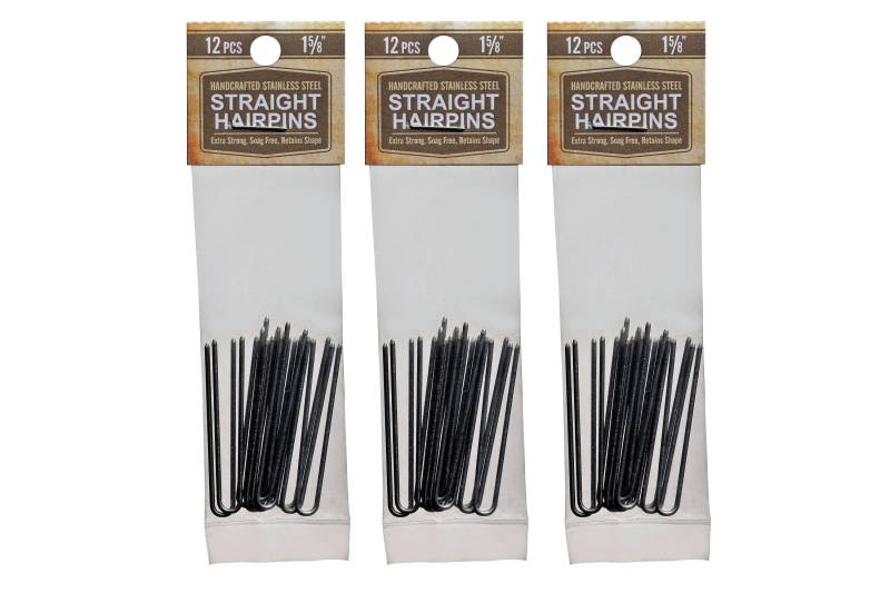 "Amish Made Hochleistungs-1 5/8 Silber "Edelstahl Haarnadeln 3 Packs von AmishValleyProducts