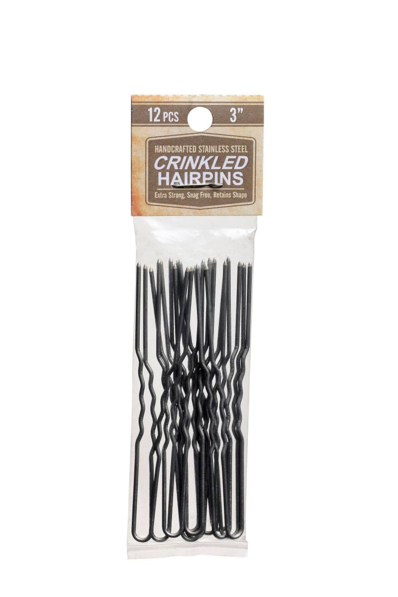 Amish Made Hochleistungs-3 "Silber Gefältelte Edelstahl-Haarnadel-Haarnadel von AmishValleyProducts