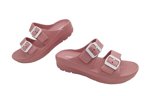 Amix Copacabana Damen-Sommerschuhe aus Gummi, Doppelband-Sandalen mit Keilabsatz für Meer, Strand, Pool, Rosa, 38 EU Amix Copacabana Damen-Sommerschuhe aus Gummi, Doppelband-Sandalen mit Keilabsatz für Meer, Strand, Pool, Rosa, 38 EU von Amix