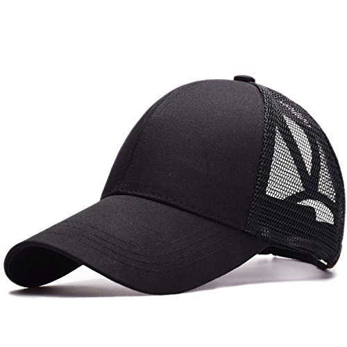 Amknn Unisex Basecap Damen Herren Kappe Baseball Cap Mütze für Sport Outdoor Schwarz Weiß Jungen Mädchen Reifen Vintage Baseball Cap Trucker Hat (Schwarz) von Amknn