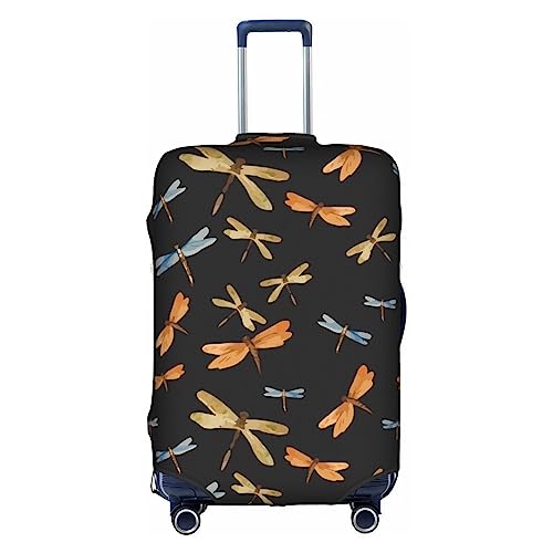 Amkong Art Butterfly Trolley Kofferüberzug Elastische Kofferhülle Damen Mädchen Gepäckabdeckung Medium, weiß, xl von Amkong