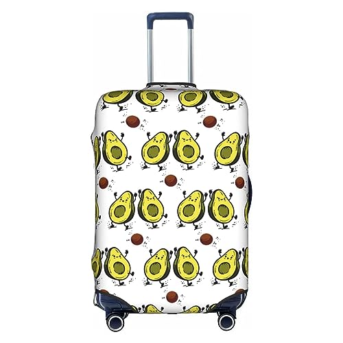 Amkong Avocado Fruit Trolley Kofferüberzug Elastische Kofferhülle Damen Mädchen Gepäckabdeckung Medium, weiß, M von Amkong