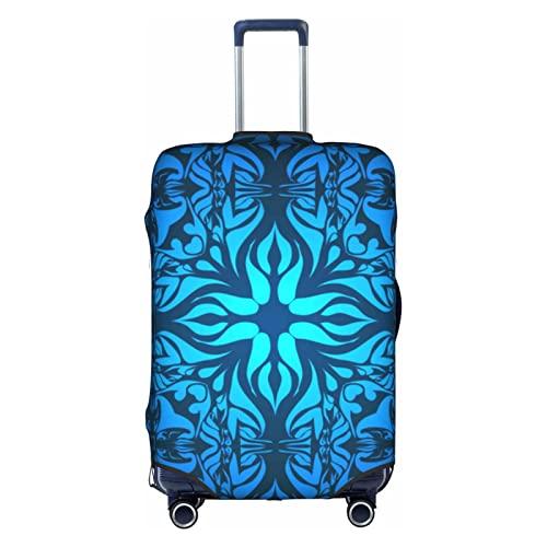 Amkong Blue Creative Trolley-Kofferabdeckung, elastisch, für Damen und Mädchen, Größe XL, weiß, M von Amkong