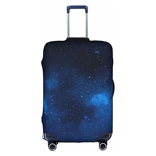 Amkong Blue Night Sky Trolley Kofferüberzug Elastische Kofferhülle Damen Mädchen Gepäckabdeckung Klein, weiß, M von Amkong