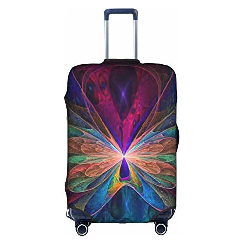 Amkong Butterfly Trolley Kofferüberzug Elastisch Kofferüberzug Damen Mädchen Gepäckhülle Klein, weiß, M von Amkong