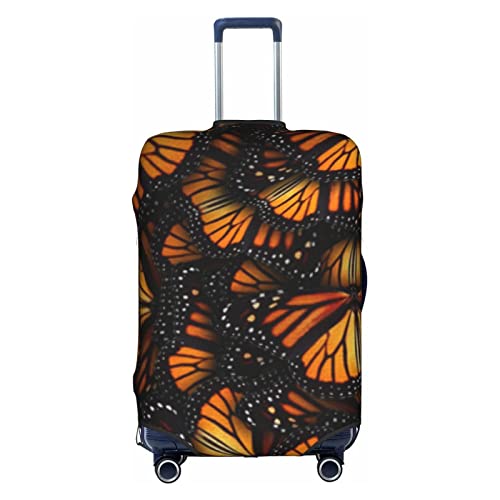 Amkong Butterfly Trolley Kofferüberzug Elastisch Kofferüberzug Damen Mädchen Gepäckhülle Klein, weiß, S von Amkong