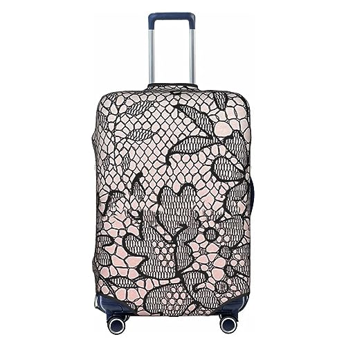 Amkong Creative Lace Texture Trolley Kofferbezug Elastische Kofferabdeckung Damen Mädchen Gepäckabdeckung Medium, weiß, xl von Amkong