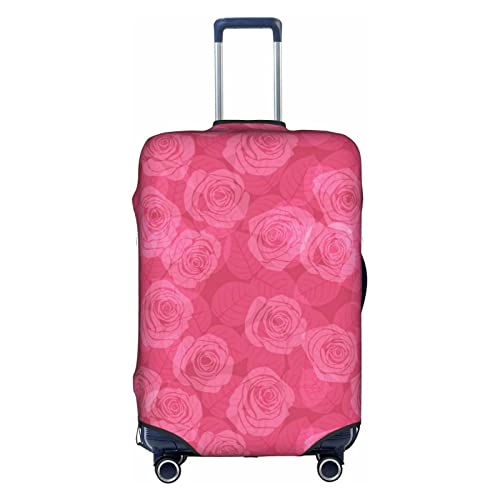 Amkong Flower Trolley Kofferüberzug Elastisch Kofferüberzug Damen Mädchen Gepäckhülle Klein, weiß, S von Amkong