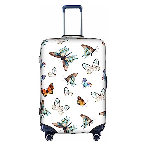 Amkong Flying Butterflies Trolley-Kofferüberzug, elastisch, für Damen und Mädchen, Größe XL von Amkong