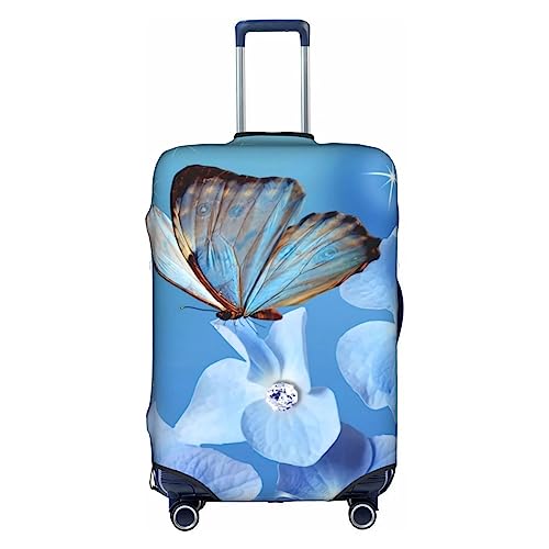 Amkong Funny Butterflies Trolley Kofferüberzug Elastische Kofferabdeckung Damen Mädchen Gepäckabdeckung X-Large von Amkong