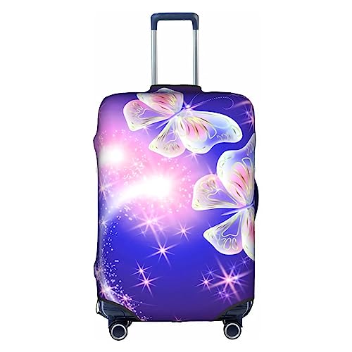 Amkong Funny Butterflies Trolley Kofferüberzug Elastische Kofferhülle Damen Mädchen Gepäckabdeckung Medium von Amkong