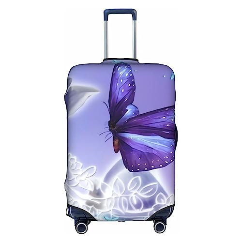 Amkong Funny Butterflies Trolley Kofferüberzug Elastische Kofferhülle Damen Mädchen Gepäckabdeckung Medium von Amkong