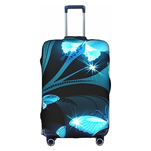 Amkong Funny Butterflies Trolley Kofferüberzug Elastische Kofferhülle Damen Mädchen Gepäckabdeckung Medium von Amkong